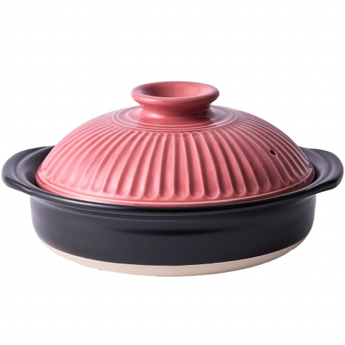Ginpo Kikka Donabe Clay Pot - Pink Plum - Size 8