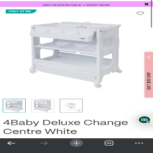 Baby bunting change table