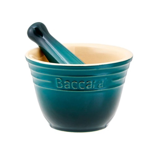 Baccarat Le Connoisseur Mortar & Pestle Teal