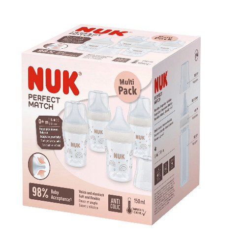 Nuk Perfect Match PP Bottle 150ML - 4Pack