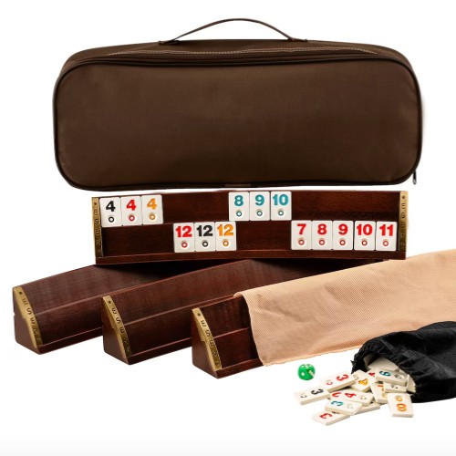 Personalized Wooden Oval Rummy Cube Set-Handmade