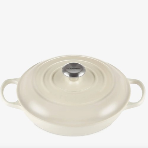 Le Creuset Signature Cast Iron Shallow Casserole 26cm - 2.2L Meringue