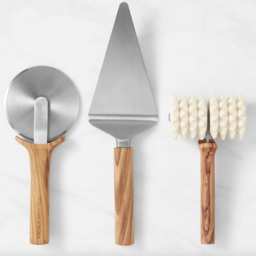 Williams Sonoma Olivewood Pizza 3-Piece Gift Set