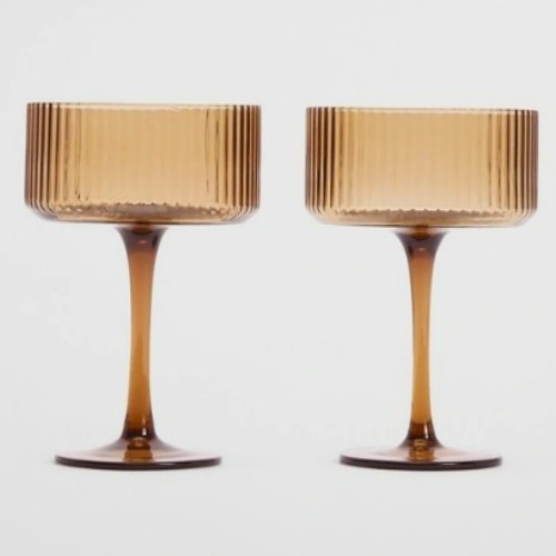 Vivi Coupe Set Of 2 in Faded Amber