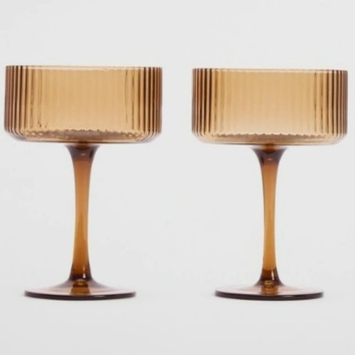 Vivi Coupe Set Of 2 in Faded Amber