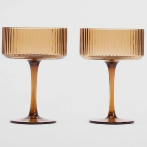 Vivi Coupe Set Of 2 in Faded Amber