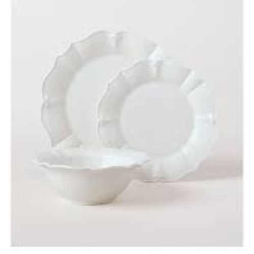Heritage  Bella Scalloped 12pc Dinner Set in White