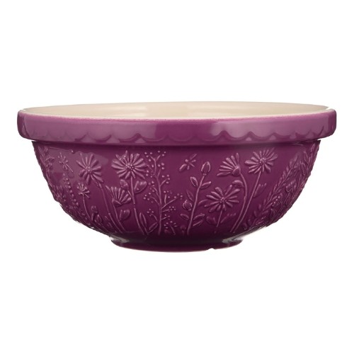 Mason Cash In The Meadow Earthenware Daisy 2.7 L Mixing Bowl Purple