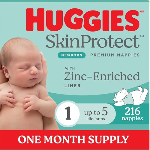 Huggies Nappies (216 nappies 1 box)