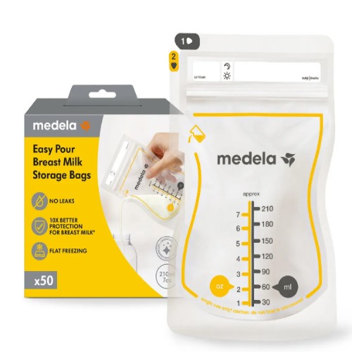 Easy Pour Breast Milk Storage Bags, 25 Pcs