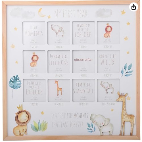 Lesser & Pavey Gibson Gifts Little Moments Childrens 1st Year Collage Frame