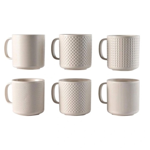 Salt&Pepper Otis Mug 300ml Set Of 6 in White