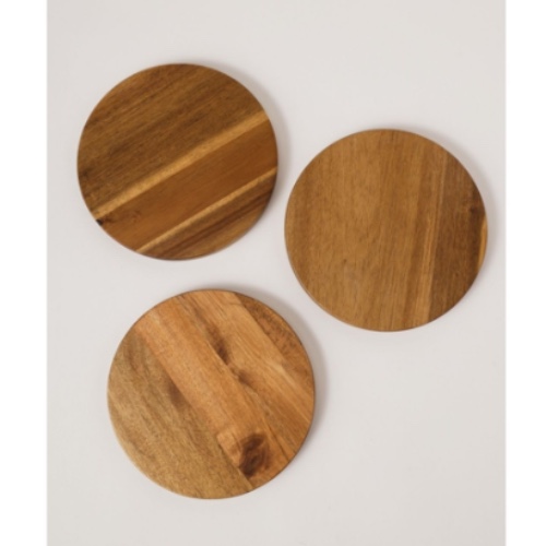 The Cooks Collective, Wood Trivet Set of Three in Natural
