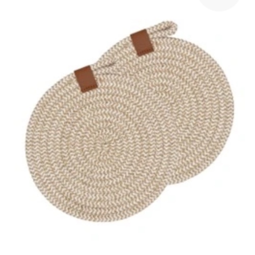 Ladelle, Nixon Trivet 2 Pack in White/Natural