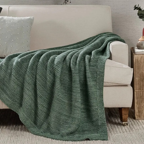 Morgan and Finch, Moss Throw - Green