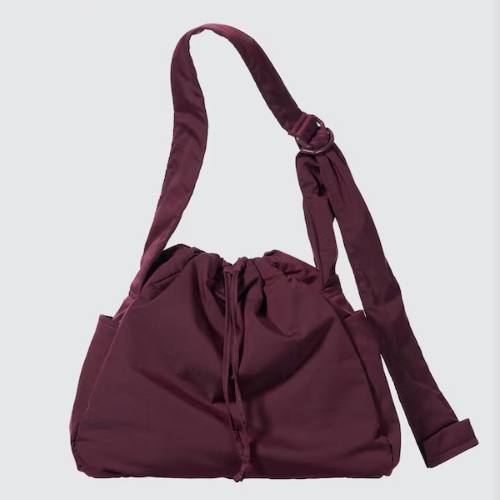 Uniqlo Soft Puffy Shoulder Bag | Wine