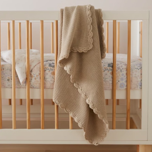 Lennox Natural Organic Cotton Baby Blanket