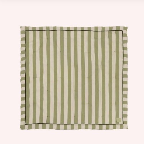 Phile Striped Play Mat - Green