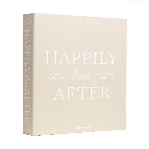 Happily Ever After Wedding Album in Beige