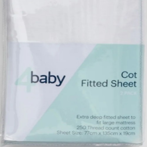 Cot sheets x1