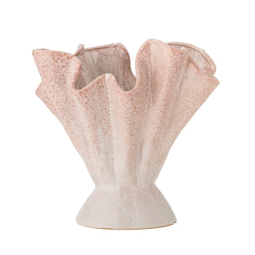 BLOOMINGVILLE Plier Stoneware Vase, H29cm, Rose