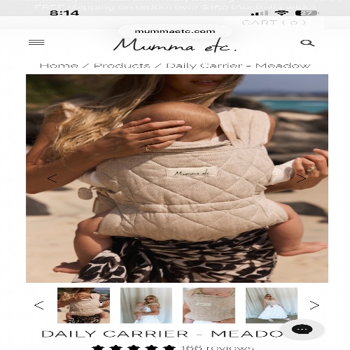 Mumma etc baby carrier (in colour meadow)
