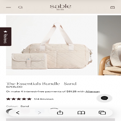 Sable Bebe Nappy bag (colour sand)