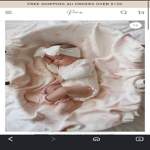 Petite and co Baby blanket (floral and bow blanket)