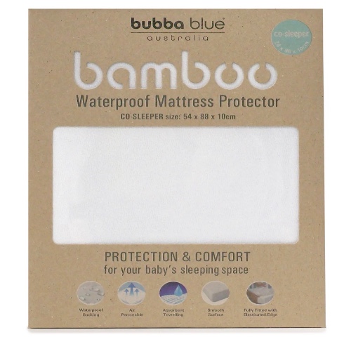 Bamboo White Co Sleeper/Bedside Sleeper Waterproof Mattress Protector