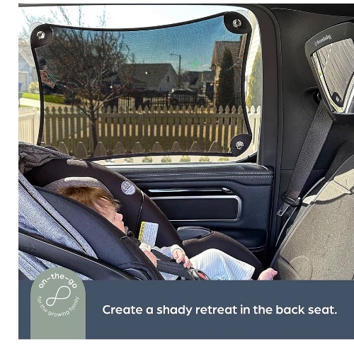 Dreambaby Adjusta-Car Shade - Stretch It, Shape It, Fit It - Adjustable Baby Window Sunshade