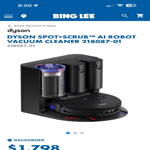 DYSON SPOT+SCRUB™ AI ROBOT VACUUM CLEANER 218087-01
