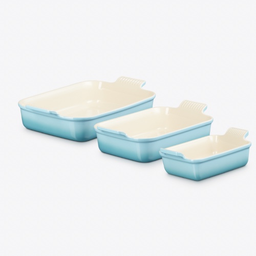 Stoneware Set of 3 Heritage Rectangular Dishes