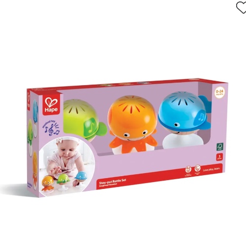 Hape Stay-Put Rattle Set