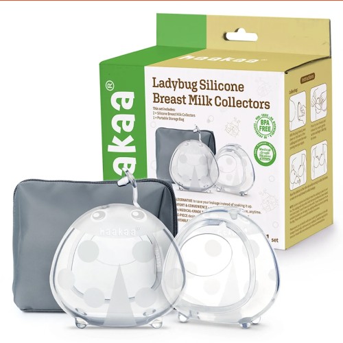 Haakaa Ladybug Silicone Breastmilk Collector With Carry Case Set 2 Pack