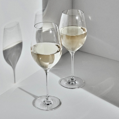Cuvee White Wine Glasses - Salt & Pepper