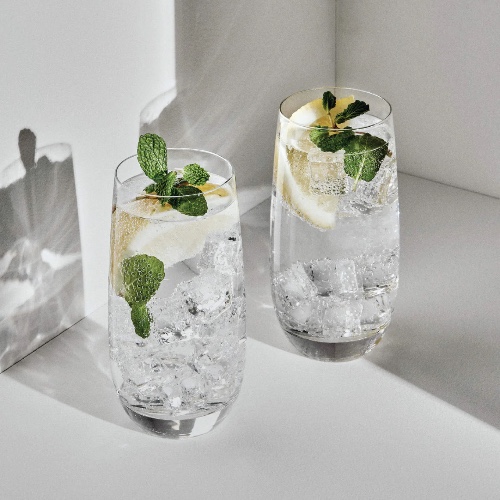 Cuvee High Ball Glasses - Salt & Pepper