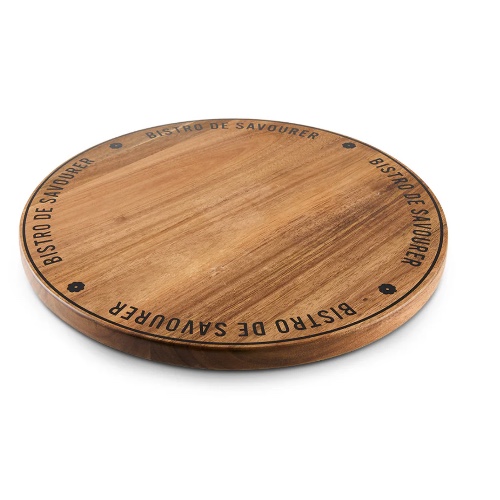 Bistro Round Serving Board - Salt & Pepper