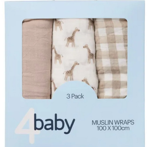 Muslin Wrap 3 pack