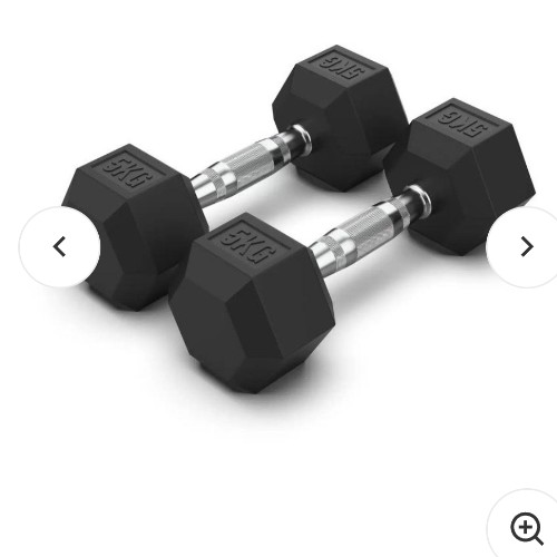 Set of 5kg Dumbbells
