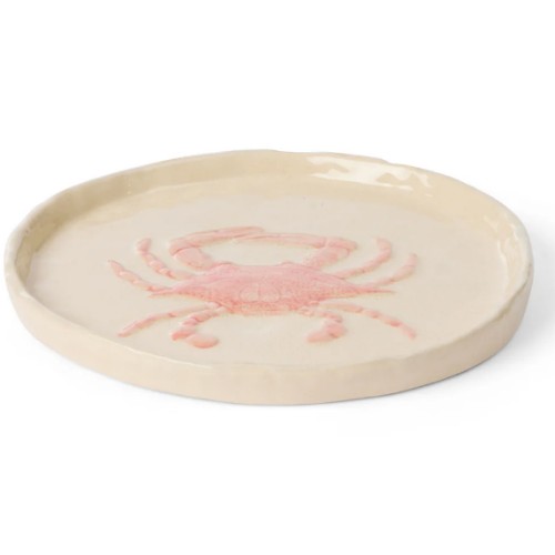 Madras Link Crab Pink Glazed Plate