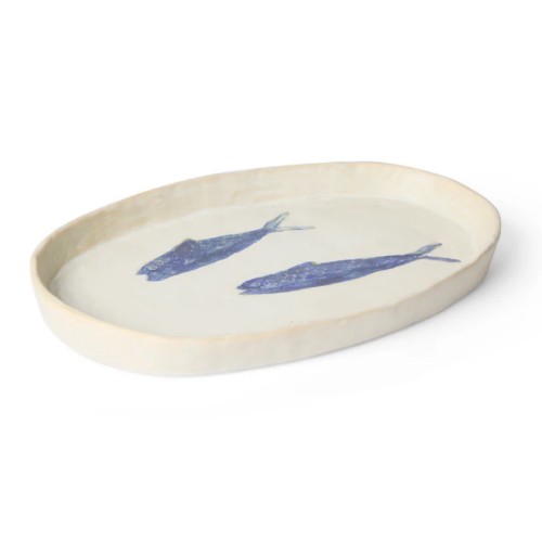 Madras Link Sardine Dark Blue Glazed Plate