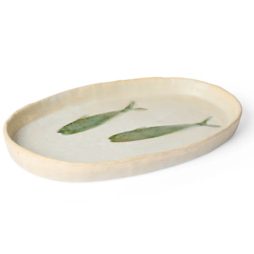 Madras Link Sardine Seafoam Glazed Plate