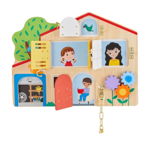 Wooden busy board