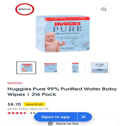 Baby wipes- unscented - preferably water based please