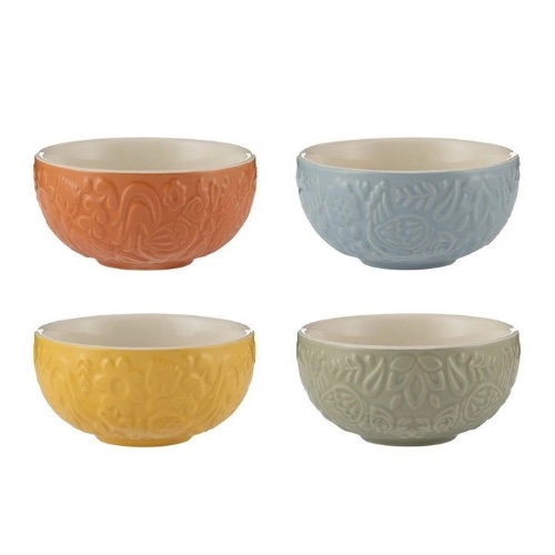 Mason and Cash Home To Roost Preps Bowls Set of 4 175ml in Multi