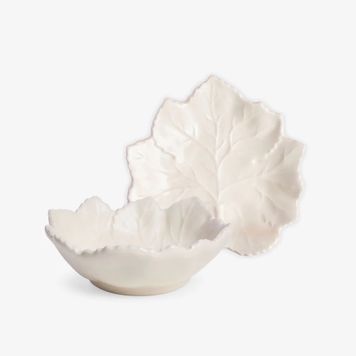 Alfresco Emporium Leaf Bowl and Plate