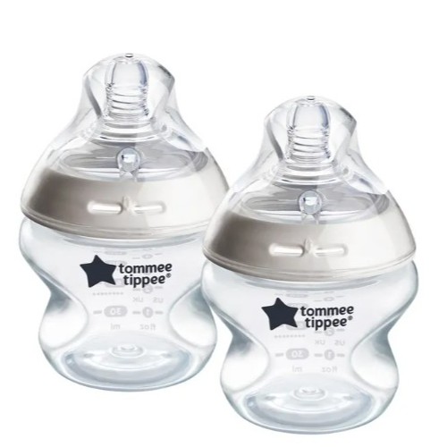 Natural Start Anti-Colic Bottle With Slow Flow Teats 0 Months+ 2 Pack White 150ml