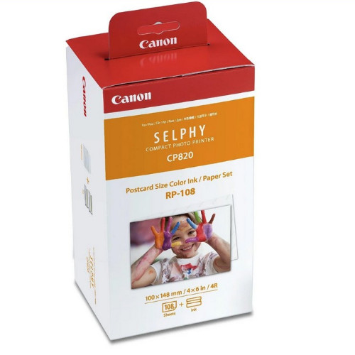 Canon RP-108 High-Capacity Colour Ink/Paper Set for Selphy