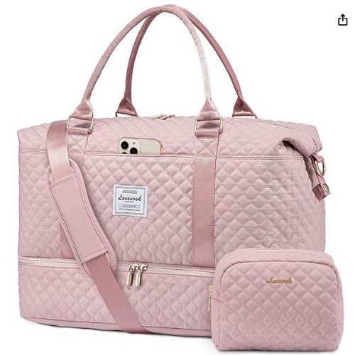 LOVEVOOK Travel Duffle Bag | Hair & Makeup with Wet Pocket