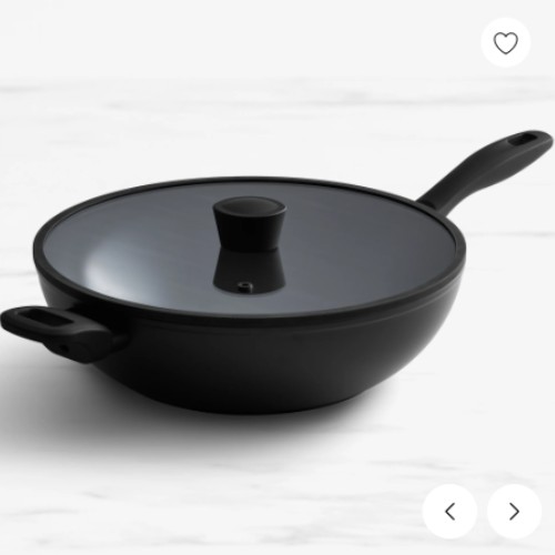 Wolstead Stonetek Ultra Wok with Lid 32cm Black
